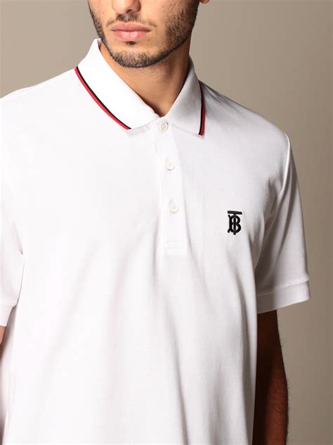 burberry polo t shirt white|Burberry men's polo outlet.